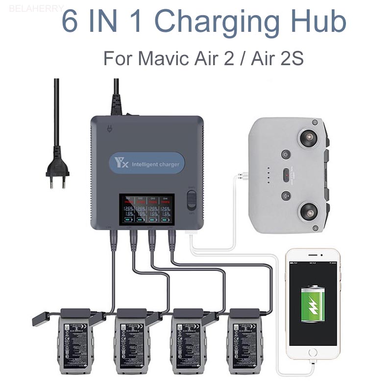 디지털 디스플레이 배터리 충전기, DJI 매빅 에어 2 - Drone Power Bank 리뷰 및 가격