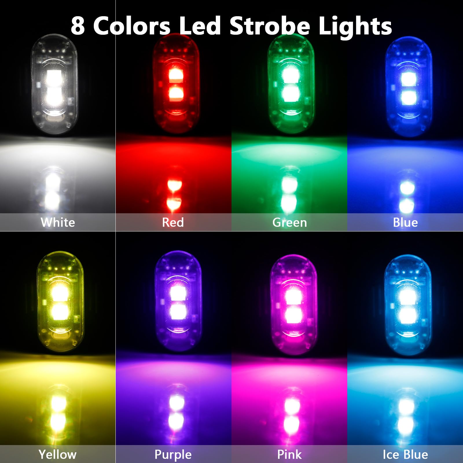 4개 LED 스트로브 라이트, 리모컨 포함, 8가지 색 - Drone Strobe Light 리뷰 및 가격