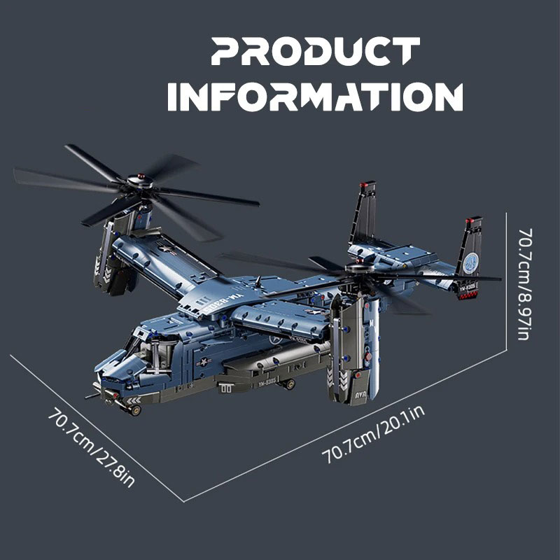군용 V-22 오스프리 틸트로터 조립 블록 세트 대형  - Jjrc Drone X12 리뷰 및 가격
